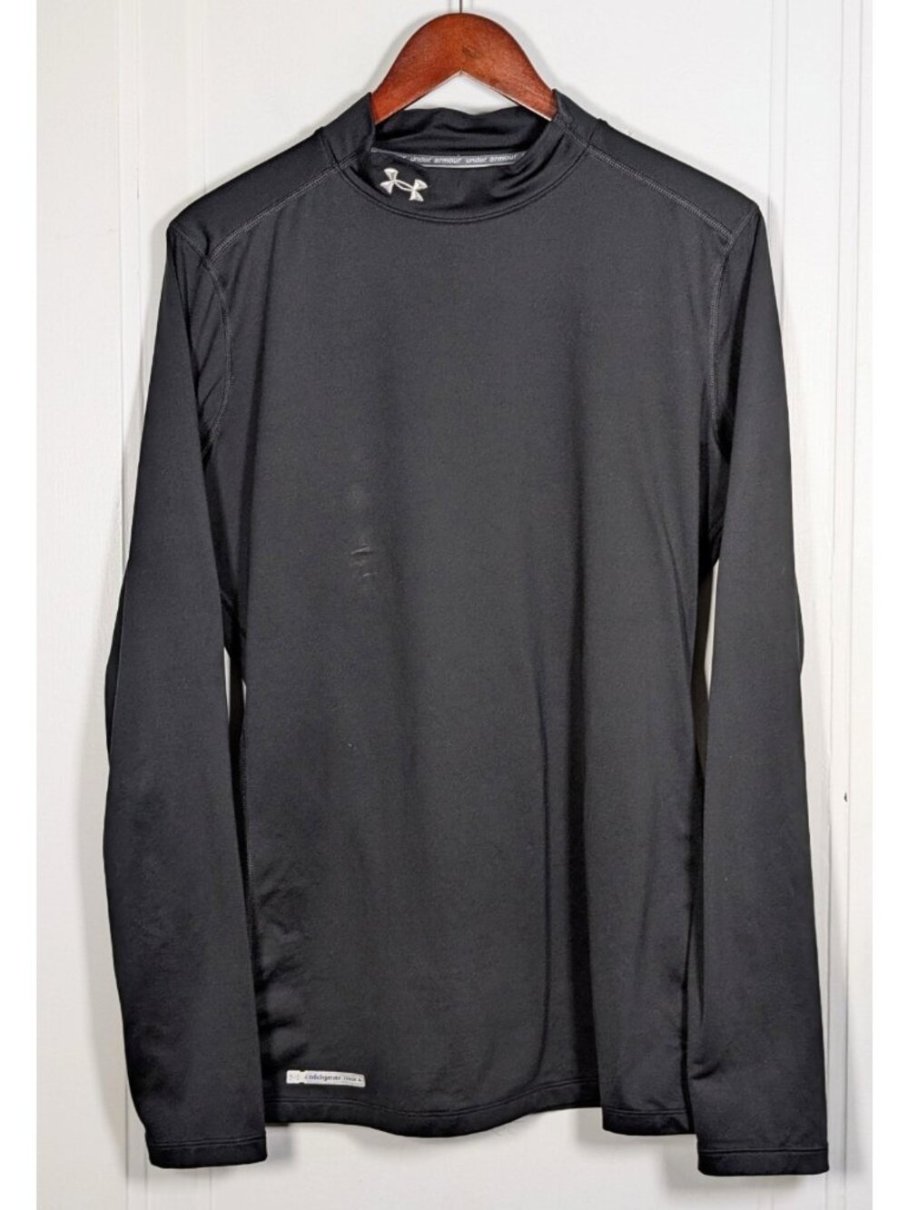 Under Armour Mens Size XL ColdGear Fitted Mock Neck Compression Shirt Black Base